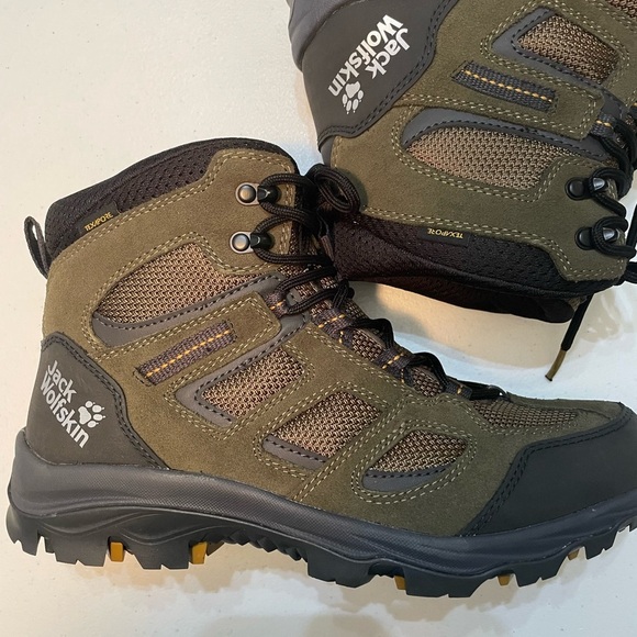 Men\'s Jack Wolfskin Outdoor Adventure Boots - Green Black SB-BG (Nov) main image 5